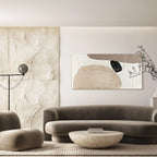 Quadro Materico Dolmen Agave - Dipinto a Mano su Tela 70x140 cm