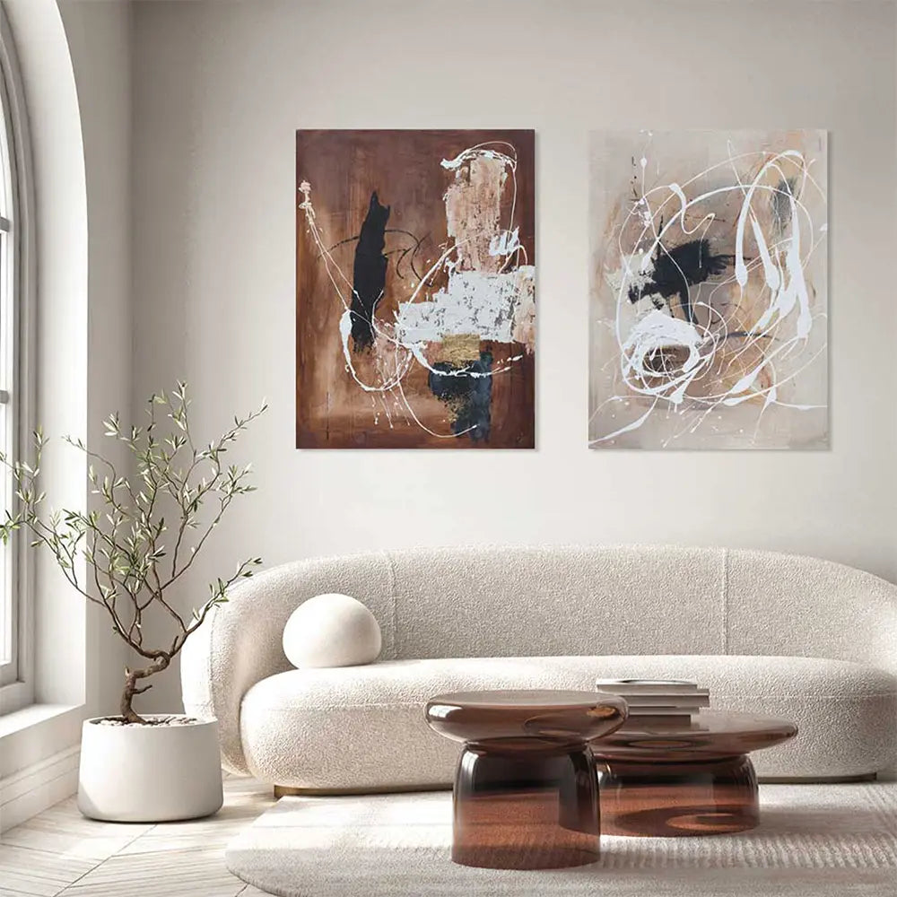 Quadro Materico Rust Agave - Dipinto a Mano su Tela 90x120 cm