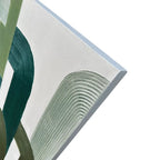 Quadro Materico Green Lines Agave - Dipinto a Mano 100x100 cm