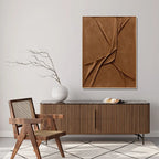 Agave | Quadro Astratto Moderno "Leather" 90x120 con Cornice