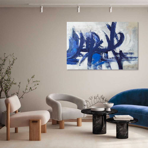 Agave Abstract Painting Blue Stroke 150×100