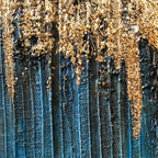 Quadro Materico Blue Art Agave - Dipinto a Mano 150x70 cm