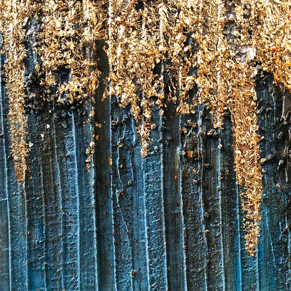 Quadro Materico Blue Art Agave - Dipinto a Mano 150x70 cm