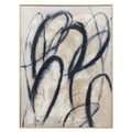 Quadro Materico Blue Billow Agave - Dipinto a Mano 90x120 cm