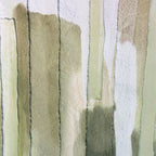 Quadro Materico Green Chart Agave - Dipinto a Mano 140x70 cm