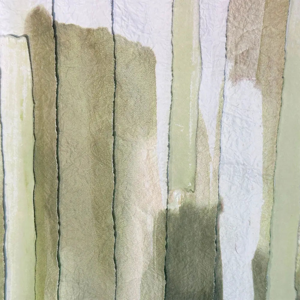 Quadro Materico Green Chart Agave - Dipinto a Mano 140x70 cm