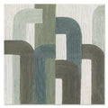 Quadro Materico Green Lines Agave - Dipinto a Mano 100x100 cm