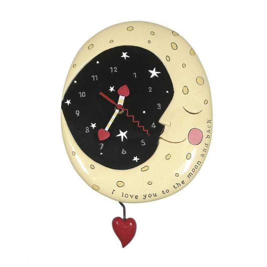 Allen Design Orologio da Parete Ti Amo fino alla Luna e Ritorno