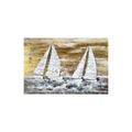 Ambienti Glamour: Quadro "Lipari" Barche a Vela Mare Mosso 150x100 cm