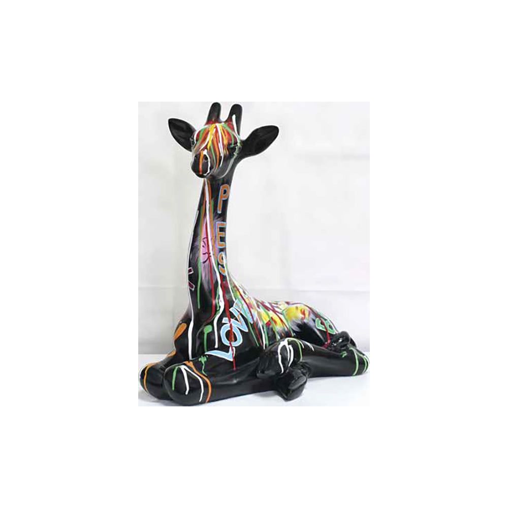 Ambienti Glamour: Scultura Black Giraffa Moderna H 58 cm