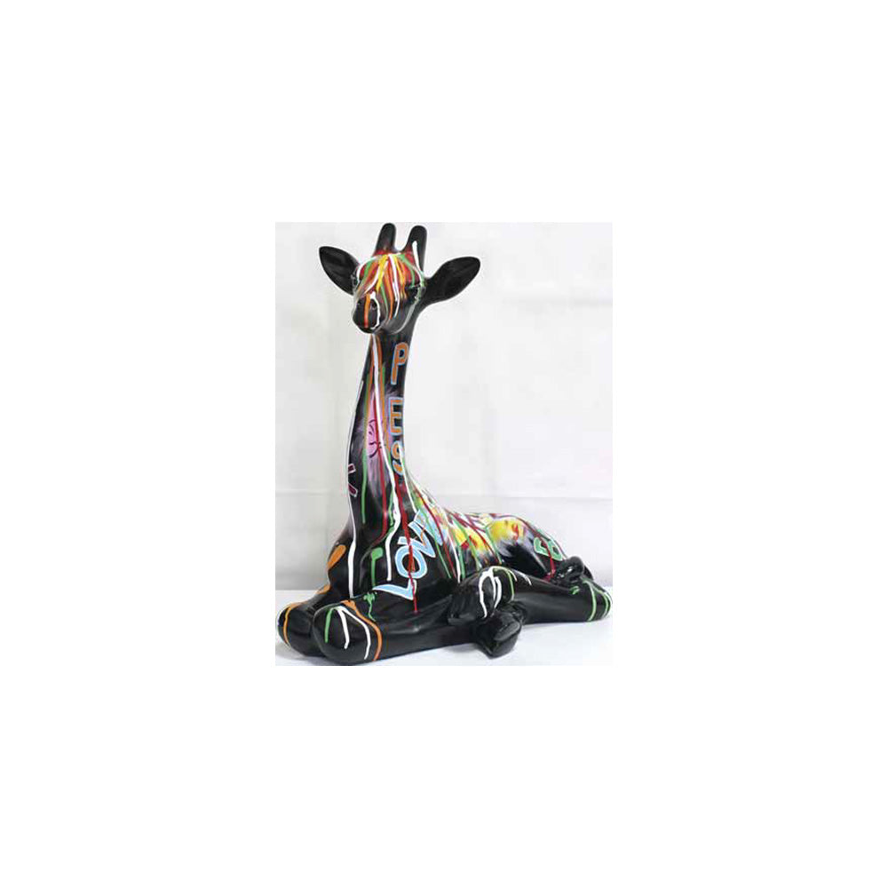 Ambienti Glamour: Scultura Black Giraffa Moderna H 58 cm