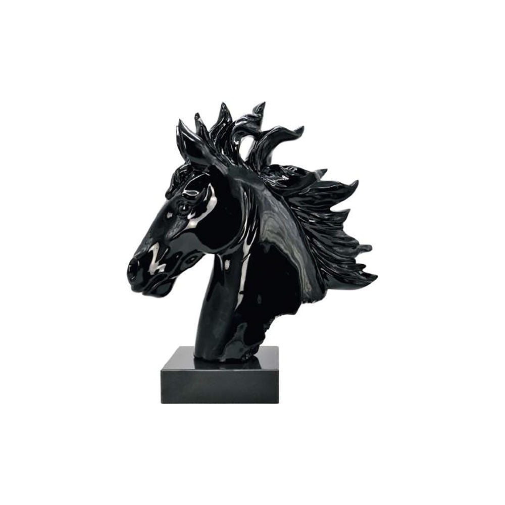 Ambienti Glamour Scultura Cavallo Nero