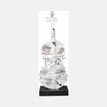 Ambienti Glamour Scultura Gold Musical Note Oro H 75 cm Base Marmo Nero