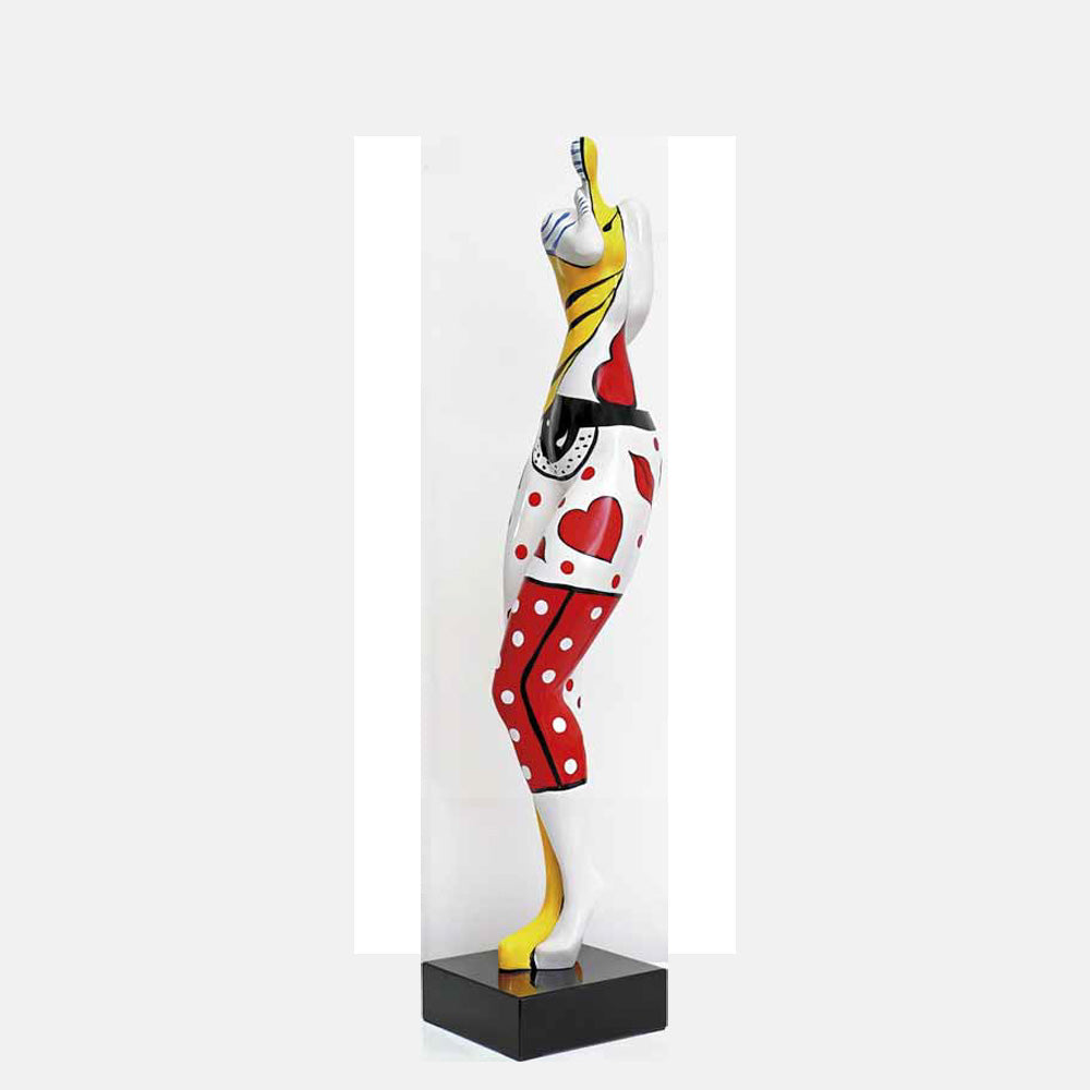 Ambienti Glamour: Scultura "Lovely Girl" H 76 cm Base Marmo Nero