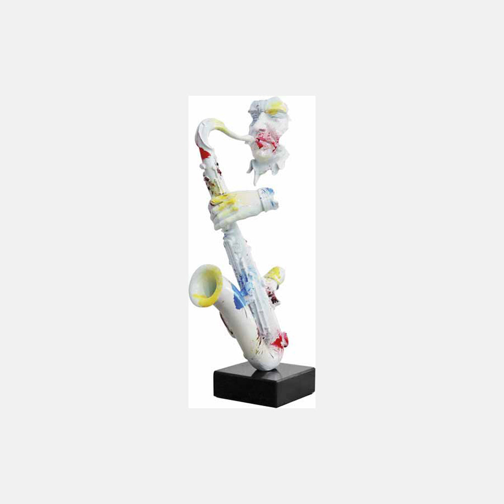 Ambienti Glamour: Scultura Pop "Sax Player" Moderna H 62 cm