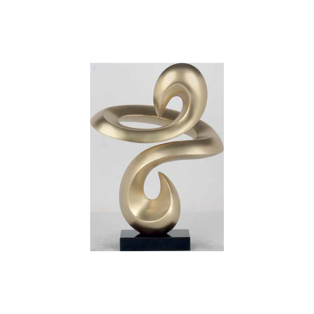 Ambienti Glamour Scultura Saturday Night Fever Oro Metallizzato H 48 cm Base Marmo Nero