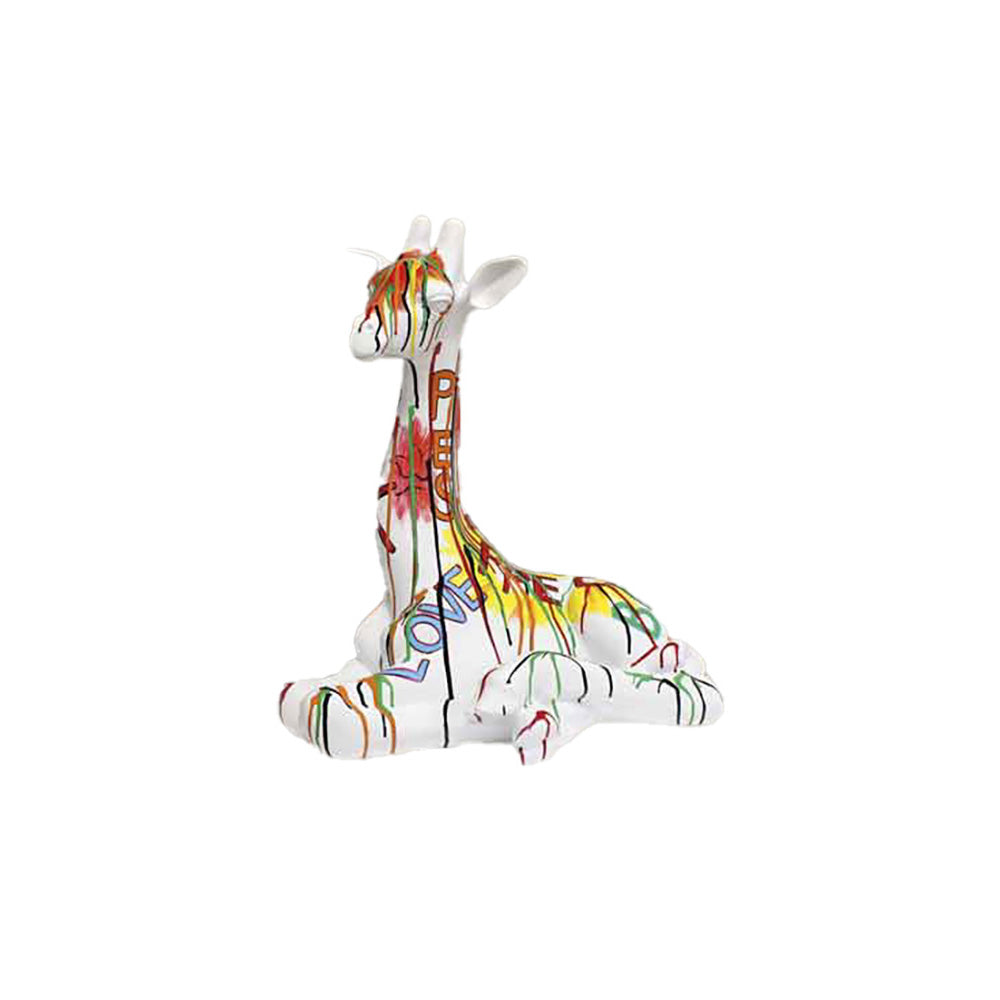 Ambienti Glamour: Scultura White Giraffa Moderna H 58 cm