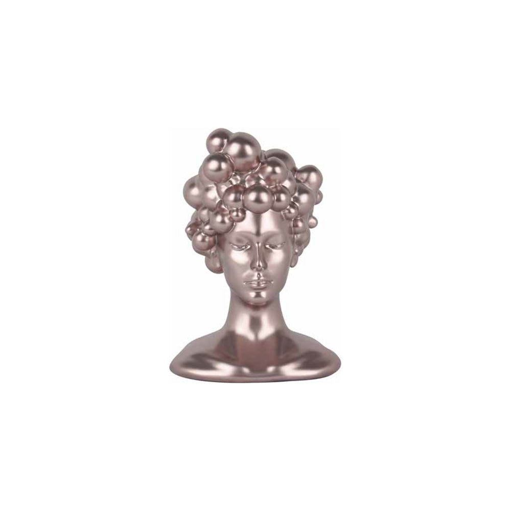 Ambienti Glamour Scultura Woman Spheres Rosa Metallizzato H 28 cm