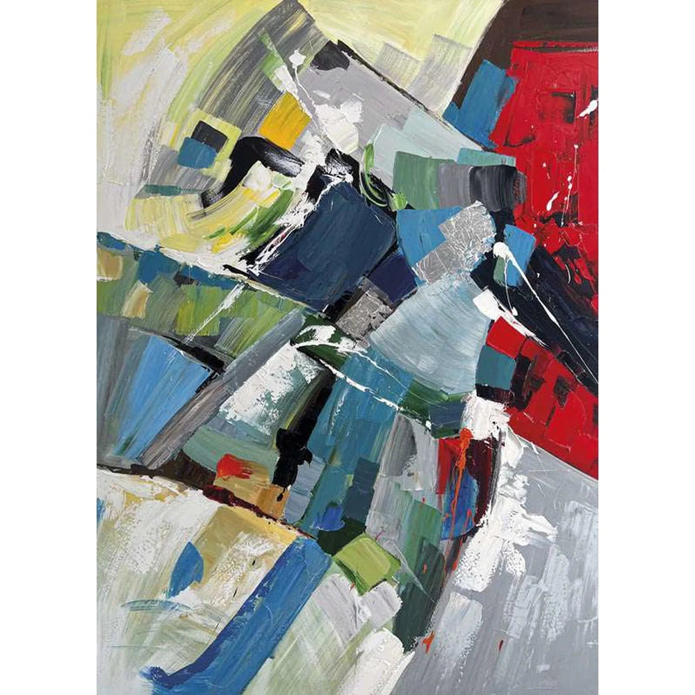 Quadro Blue Turquoise 150x200 cm Dipinto a Mano su Tela | Ambienti Glamour
