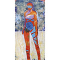 Quadro Lara Croft 90x180 cm Dipinto a Mano a Olio su Tela | Ambienti Glamour