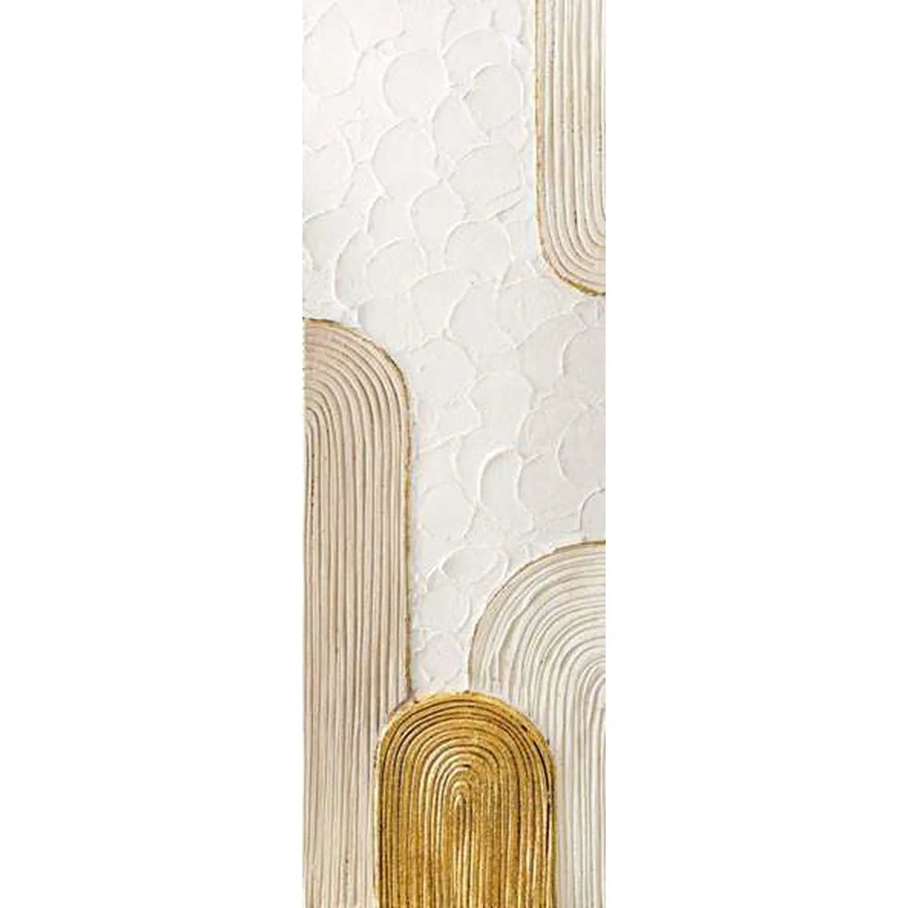 Quadro Materico Saint John 40x120 cm Dipinto a Mano su Tela | Ambienti Glamour