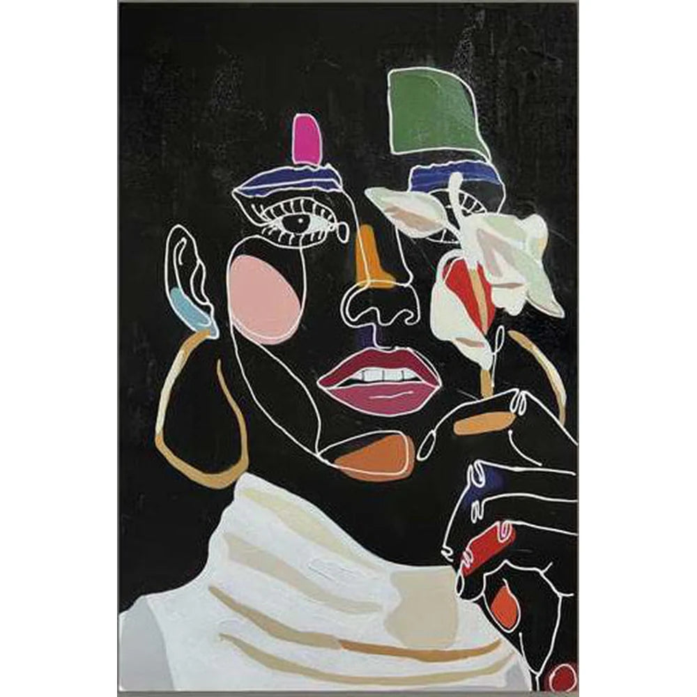 Quadro Sherley 80x120 cm Dipinto a Mano su Tela | Ambienti Glamour