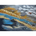 Quadro con Led Orleans 150x200 cm con Foglia d'Oro su Tela | Ambienti Glamour