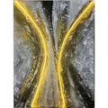 Quadro con Led Universo 150x200 cm con Foglia d'Oro su Tela | Ambienti Glamour