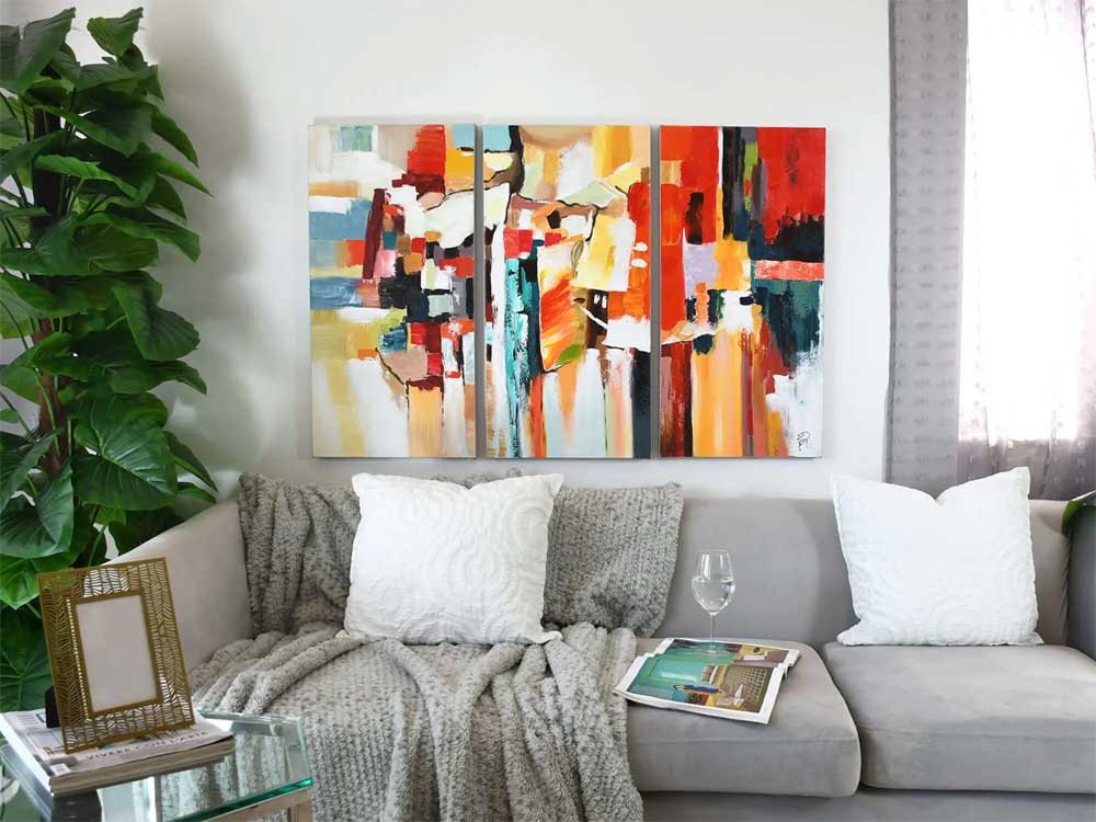 Trittico Moderno Stile Graffiti | Dipinto a Mano Multicolore | ADM