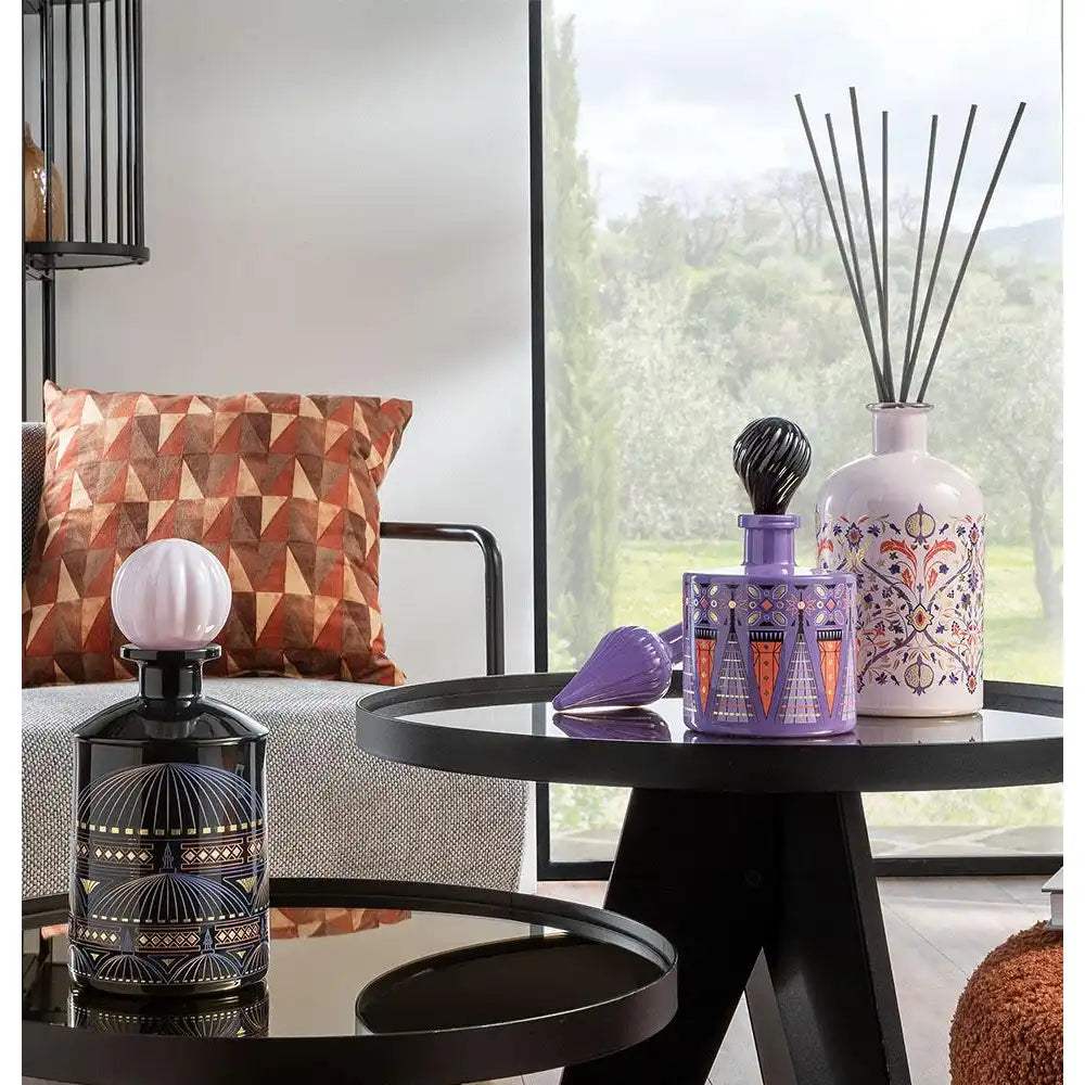 Bottiglia Decorativa Vetro Istanbul Viola Nero 0,7L | L'Oca Nera