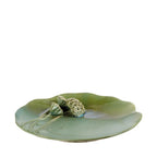 Centrotavola Gres Verde Rilievo Floreale Ethno Chic | L'Oca Nera