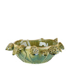 Centrotavola Gres Verde Rilievo Floreale Ethno Chic | L'Oca Nera