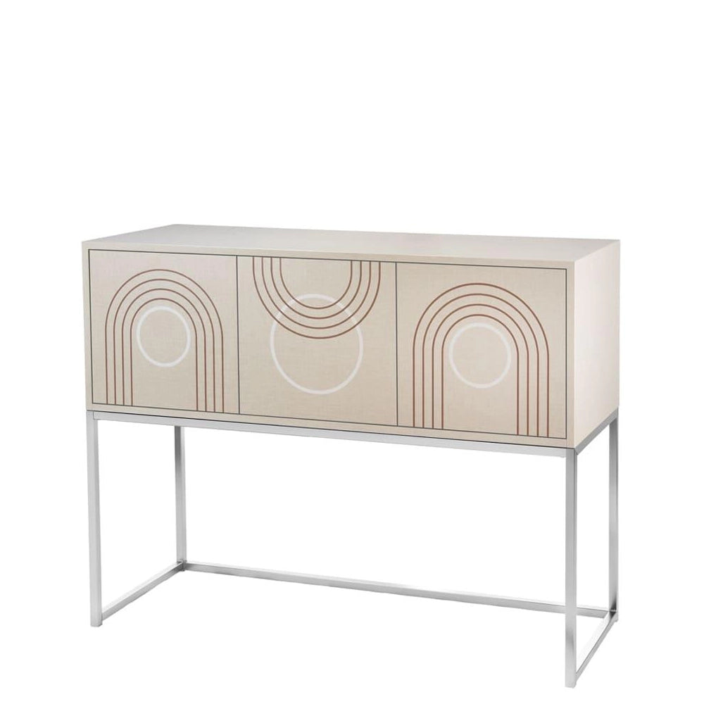 Consolle Ante Decoro Geometrico Tonalità Neutre | L'Oca Nera