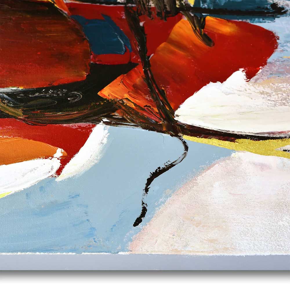 Quadro Astratto Moderno Rosso | Dipinto a Mano | ADM