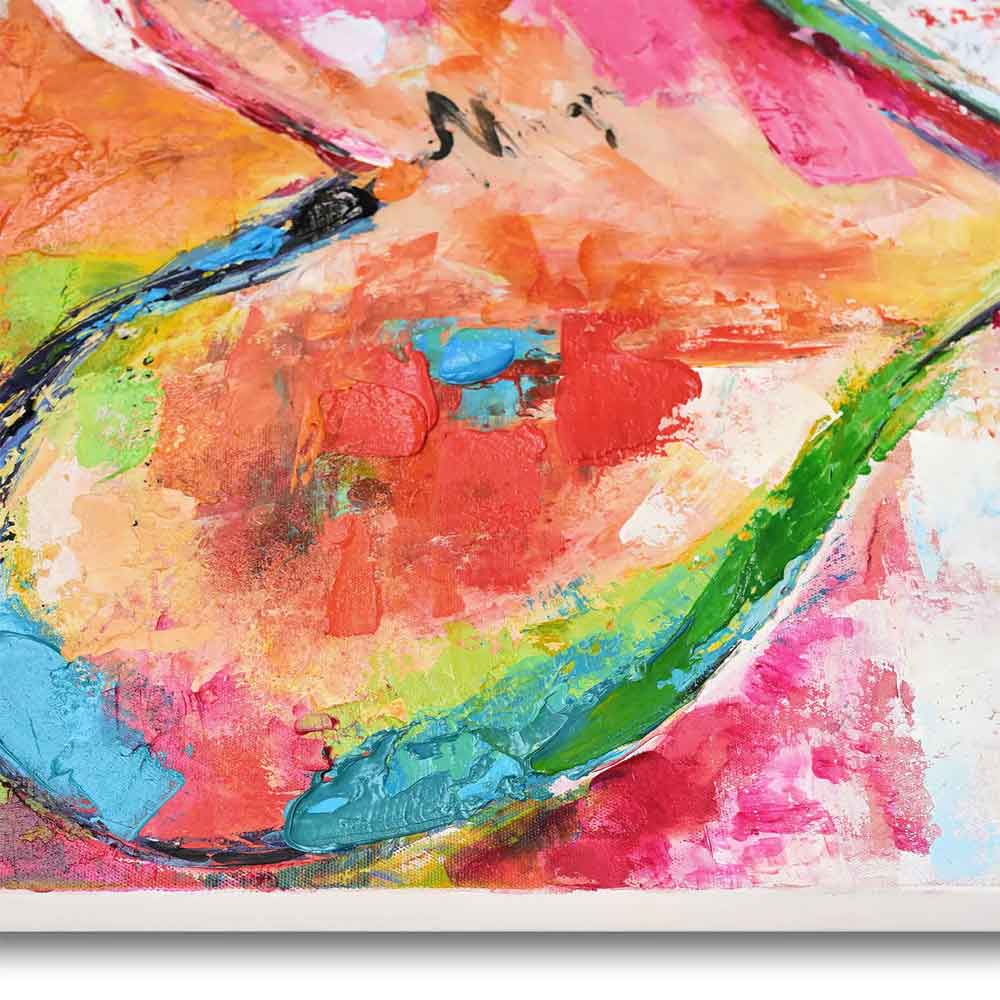 Quadro Moderno Cuore Multicolore | Idea Regalo | ADM