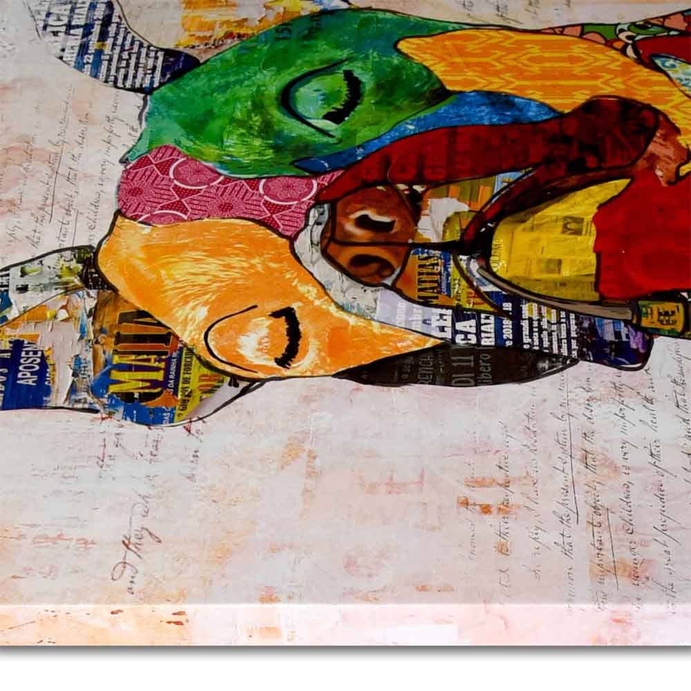 Quadro Pop Art Boston Terrier | Stampa con Rilievi | ADM