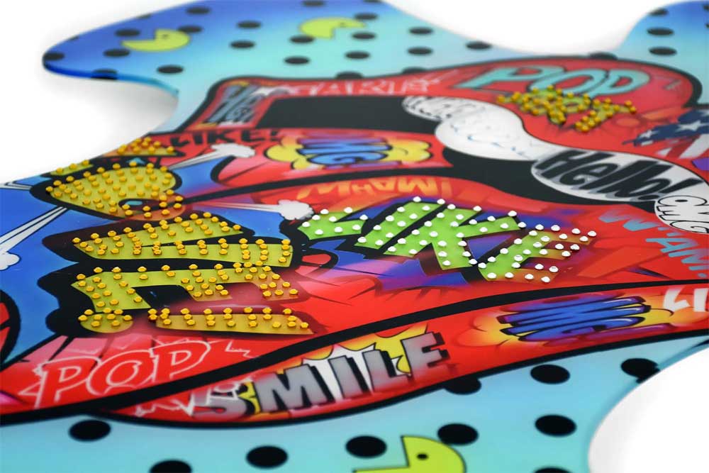 Pannello in Metacrilato Pop Art | Linguaccia con Strass | ADM