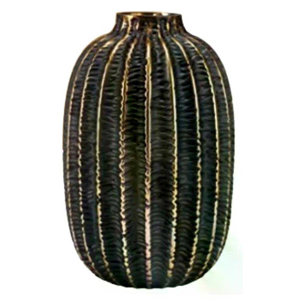 Fade Vaso Mahin Nero Oro d.15x23,5 58024