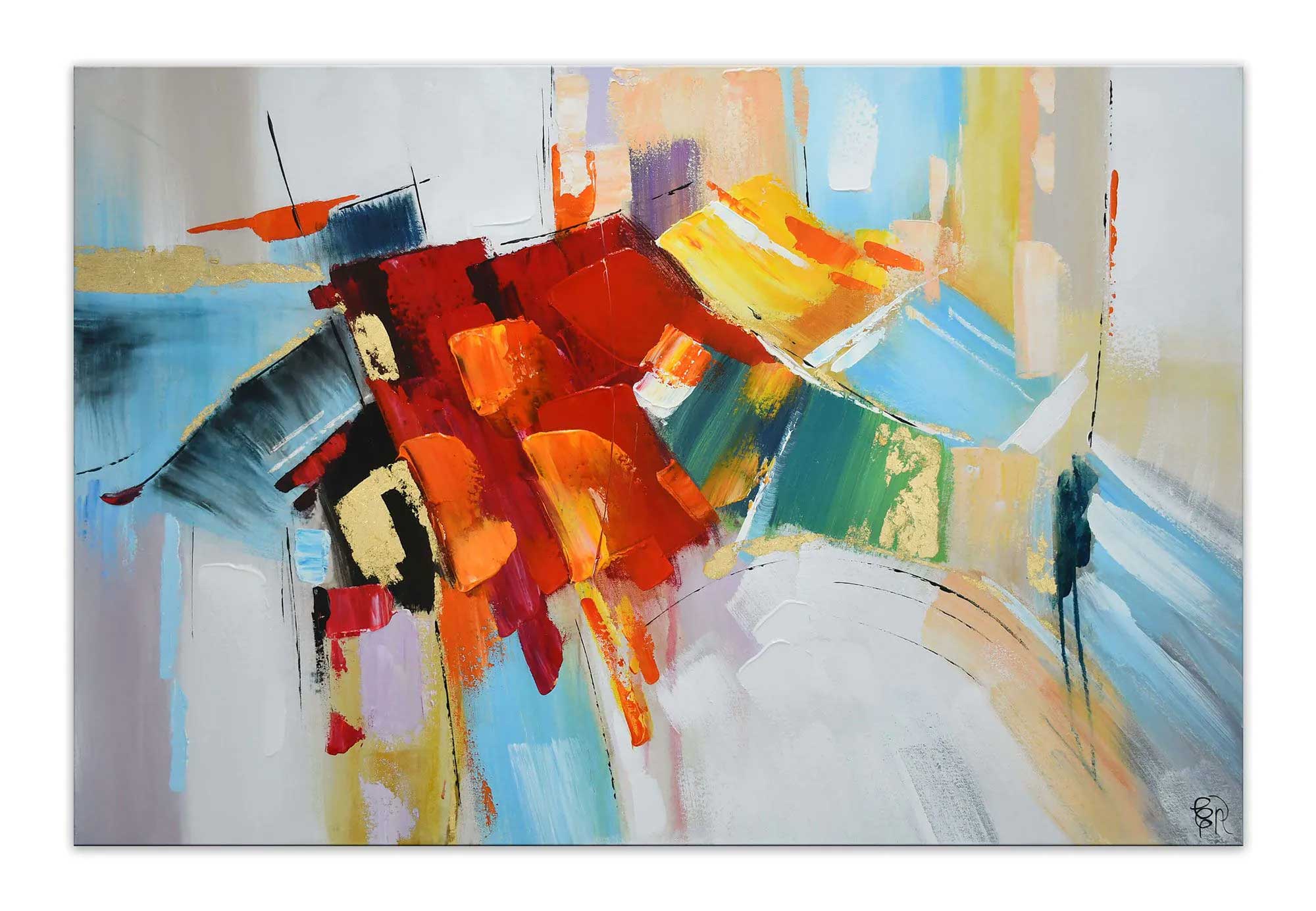 Quadro Astratto Materico Multicolore | Dipinto a Mano | ADM