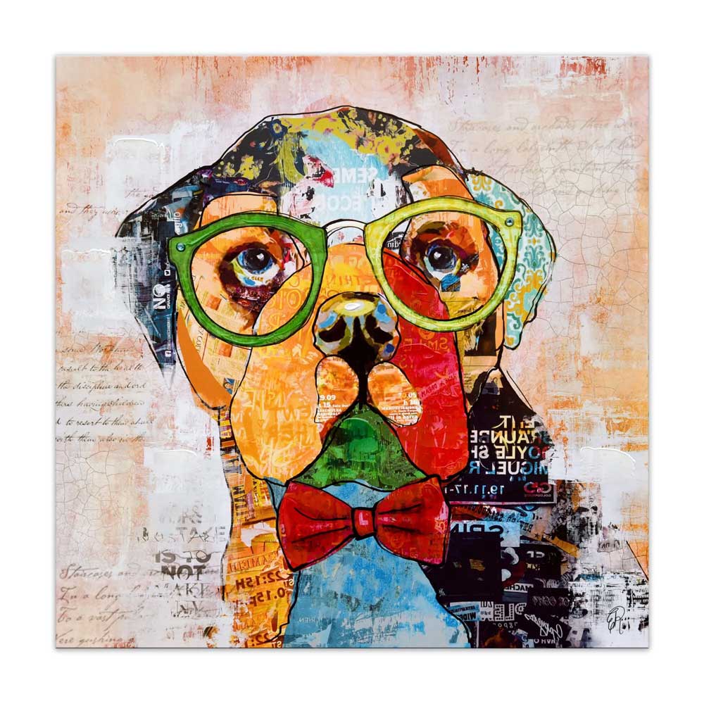 Quadro Pop Art Carlino con Rilievi | Fatto a Mano | ADM