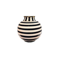 Giara Kengsinton 25cm | Bianco Nero Oro | Ambienti Glamour