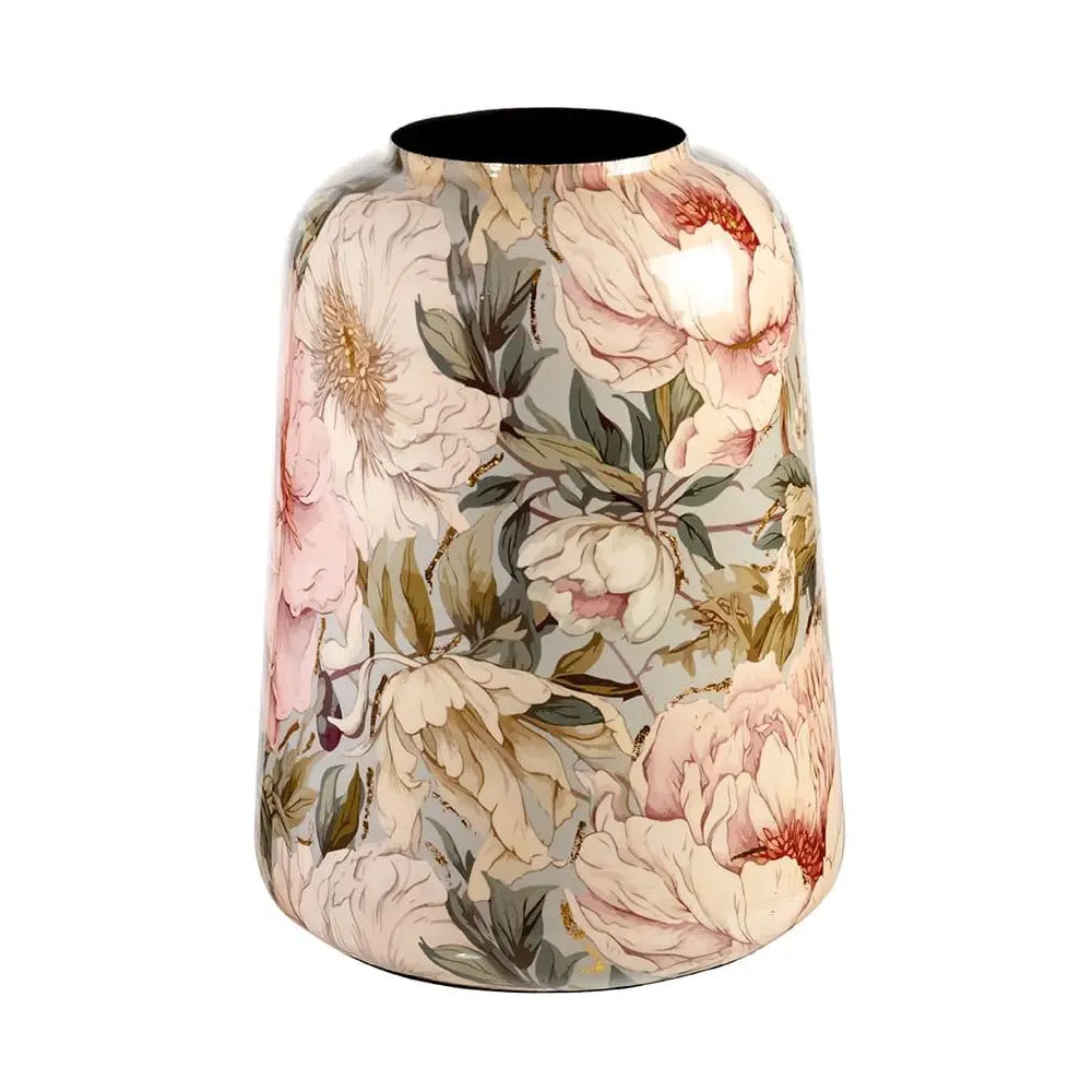 Giara Metallo Collo Stretto Decoro Floreale Fashion | L'Oca Nera