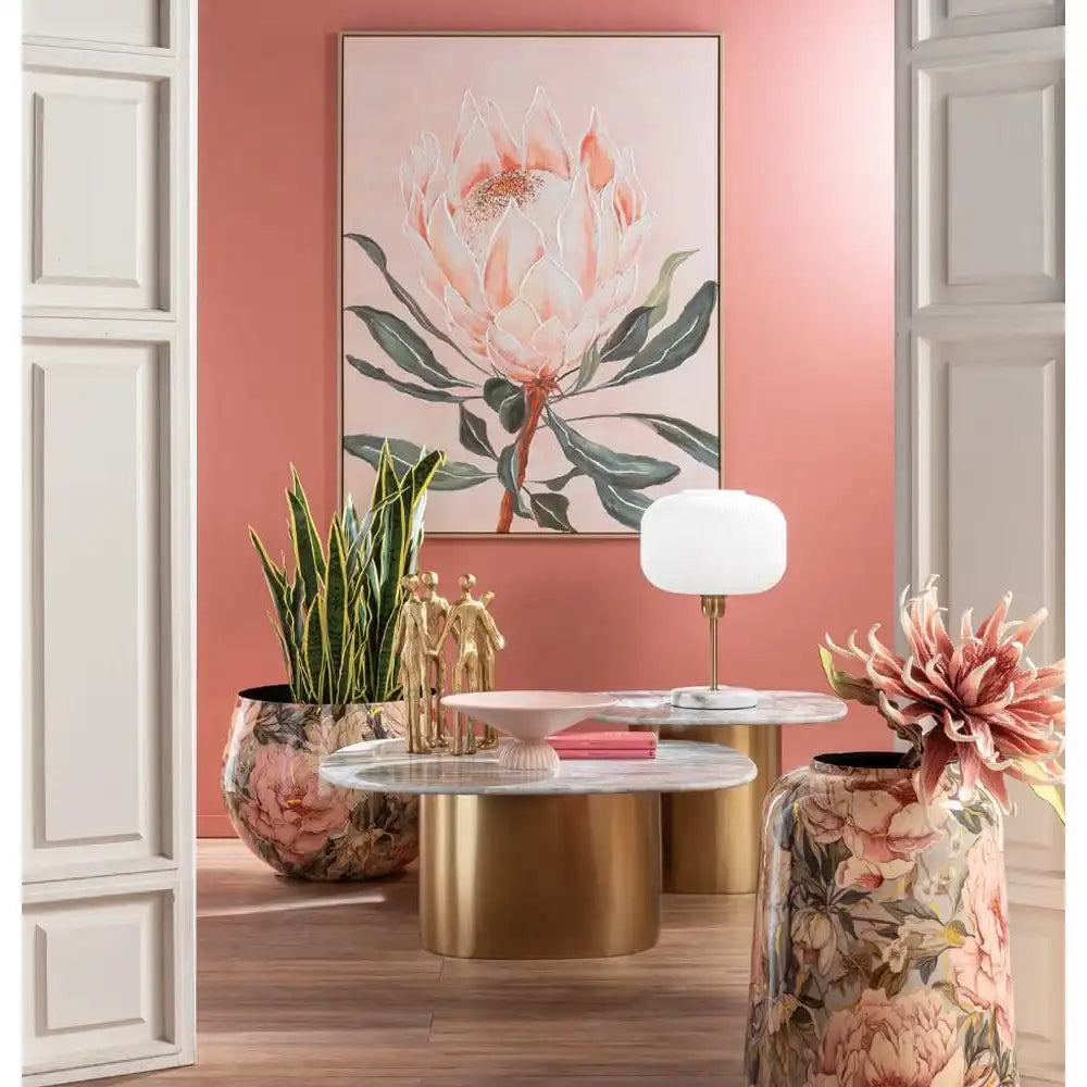 Giara Metallo Collo Ampio Decoro Floreale Fashion | L'Oca Nera