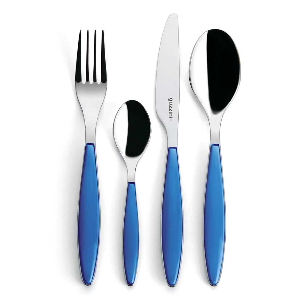 Guzzini Set 24 Cutlery Feeling Cobalt Blue