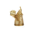 Hervit Babbo Natale con Candela Oro 14 cm