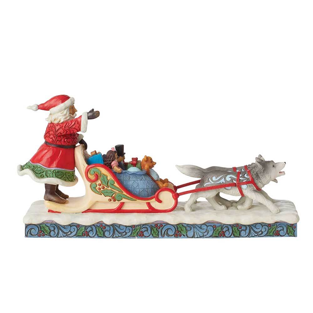 Jim Shore Heartwood Creek Santa's Dog Sleigh