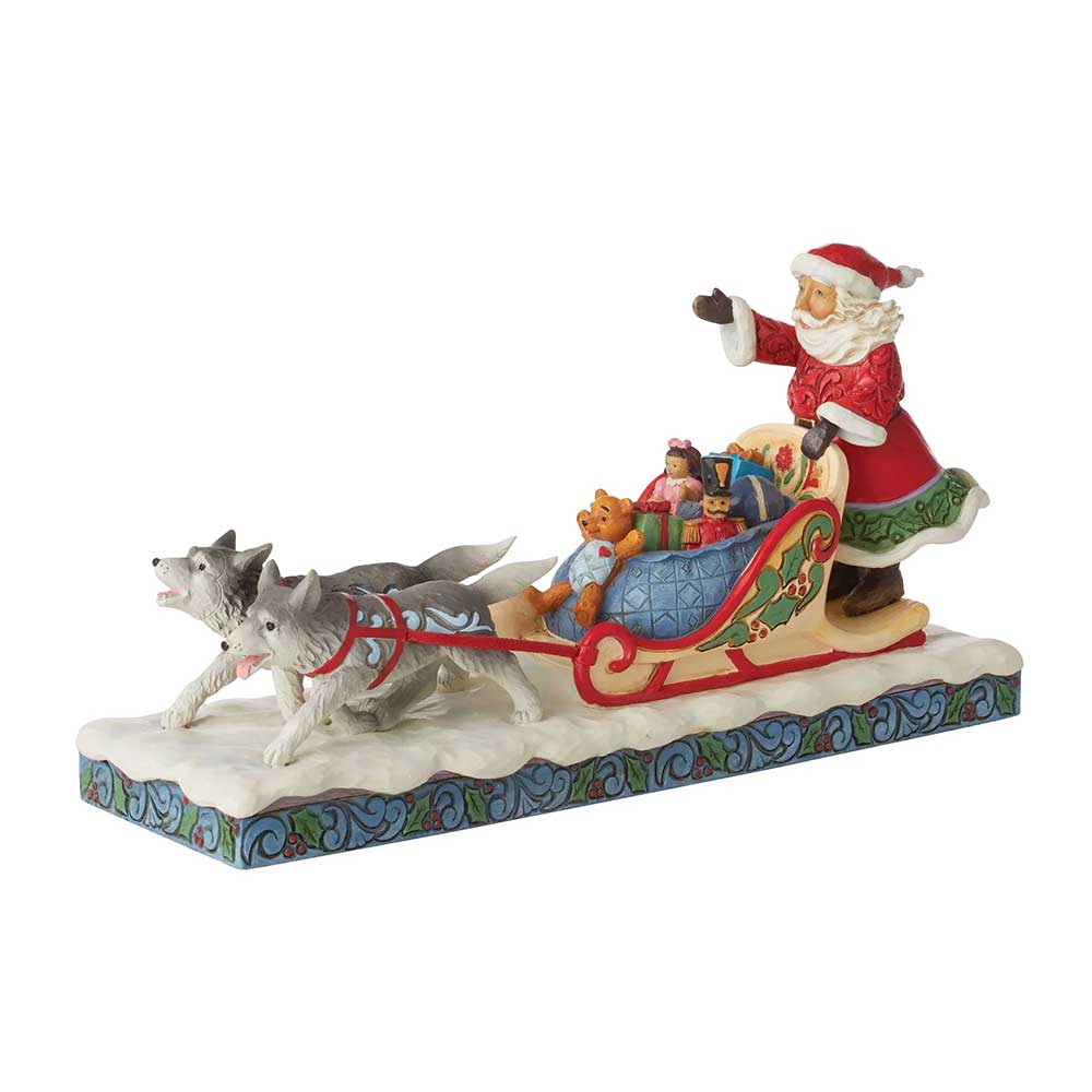 Jim Shore Heartwood Creek Santa's Dog Sleigh