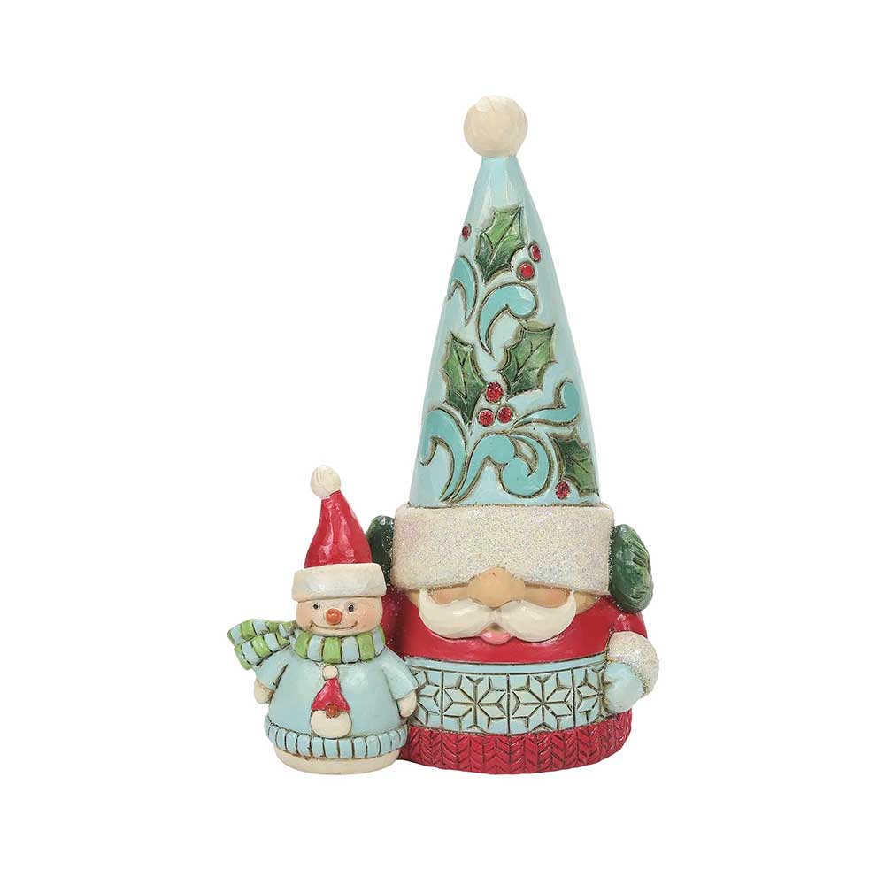 Jim Shore Heartwood Creek Gnome with Snowman