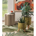 L'Oca Nera Cache-Pot Alto Bambù Design Ethno Chic Art. 1S139