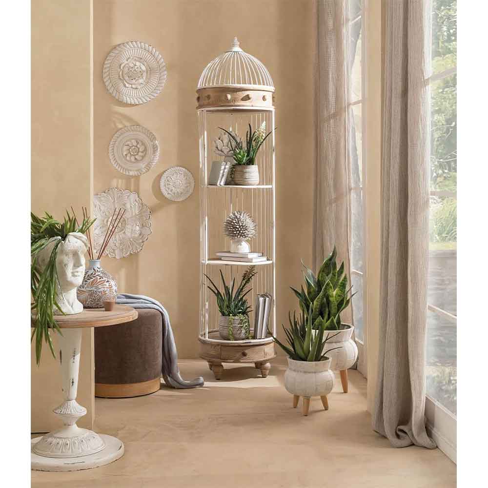 L'Oca Nera Cache-Pot Basso Effetto Materico Modern Country Art. 1S134